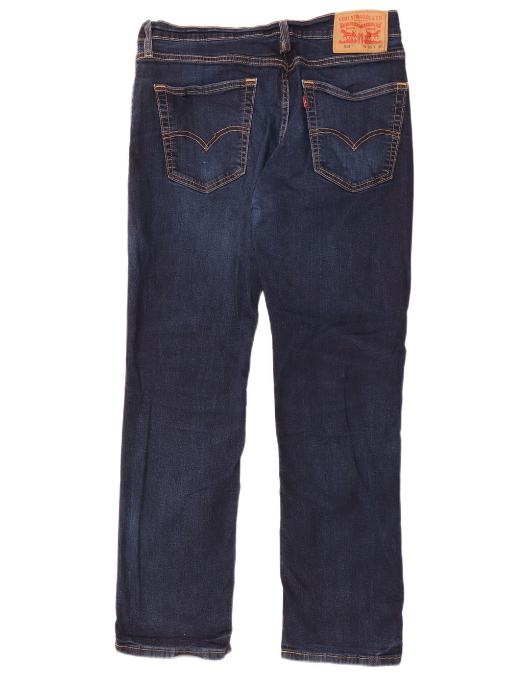 Levi's Herre 514 Straight Jeans W32 L30 Marineblå Bomuld