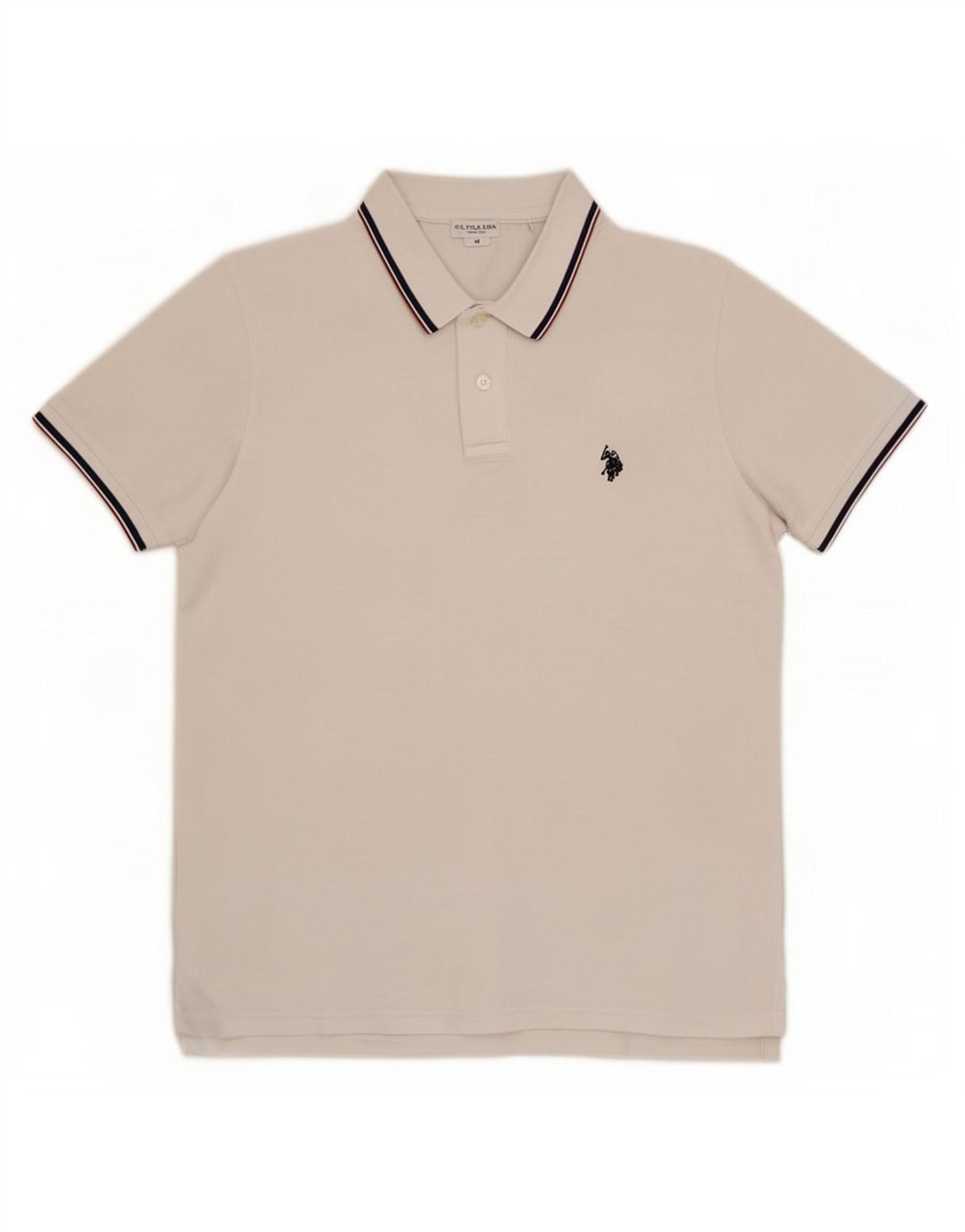 U.S. Polo Assn. Herre poloshirt Medium hvid bomuld