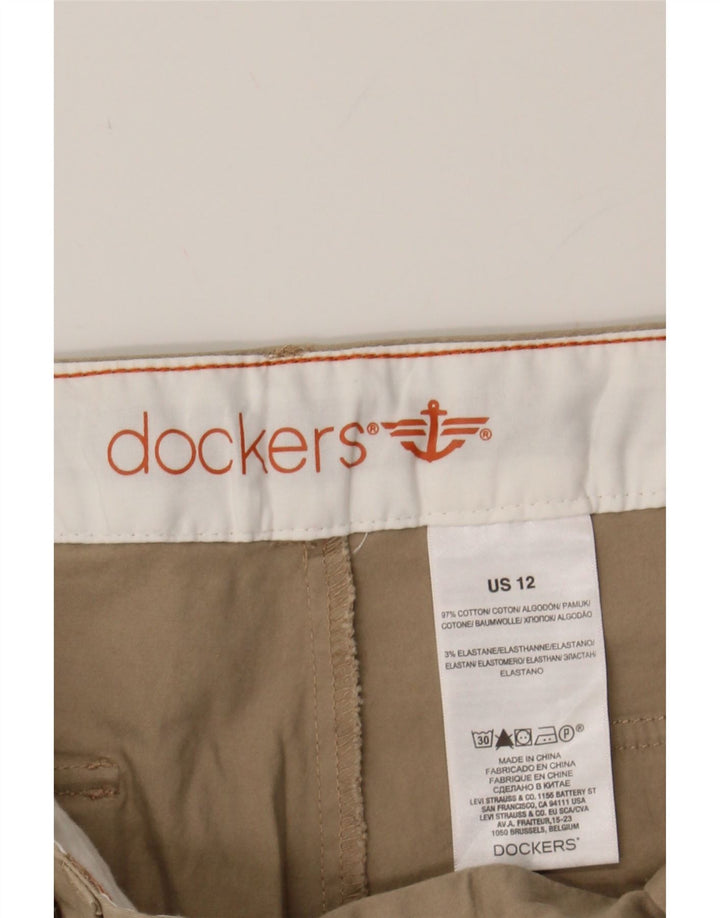 DOCKERS Womens Casual Trousers US 12 Large W32 Beige Cotton Vintage Dockers and Second-Hand Dockers from Messina Hembry 