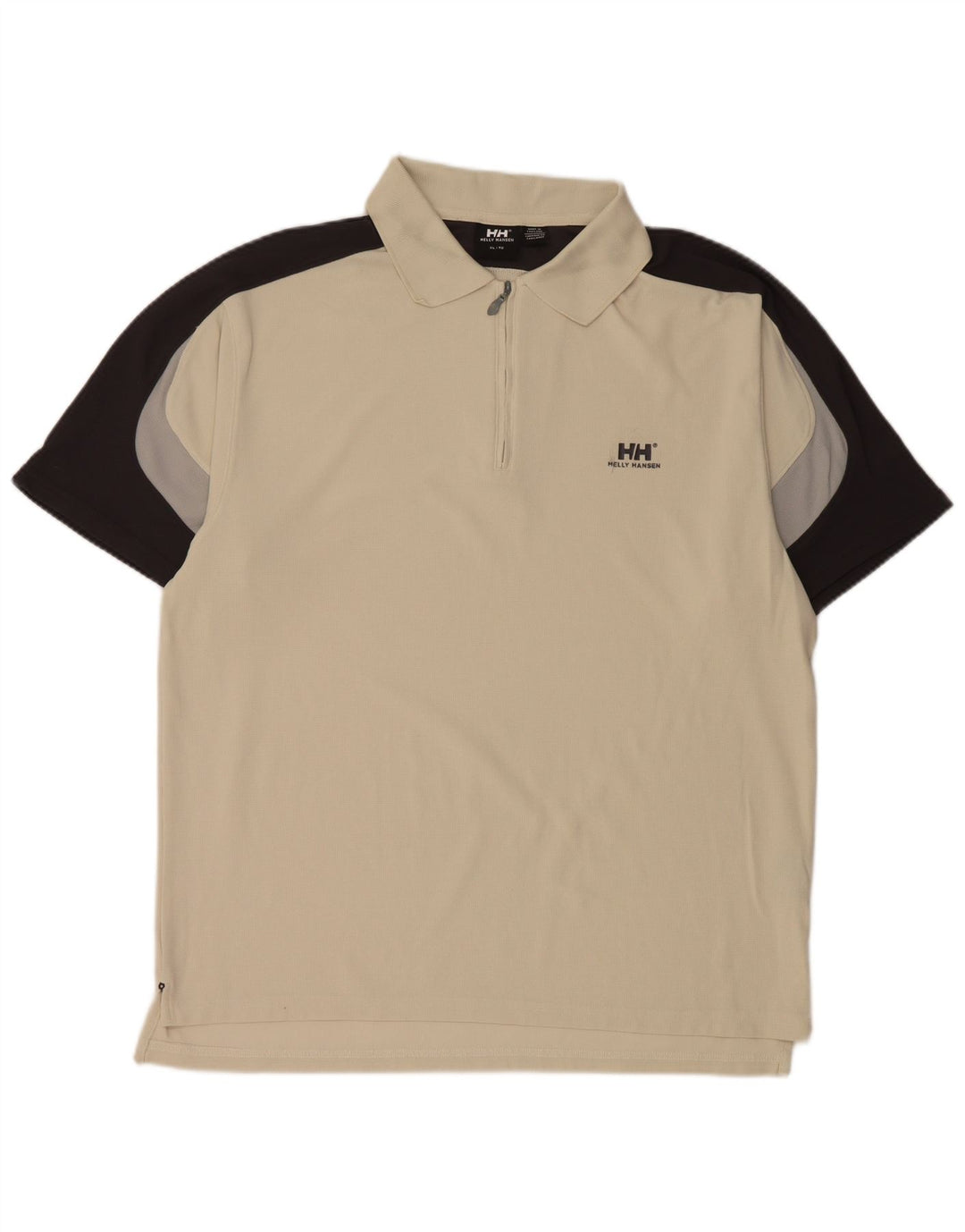 Helly Hansen Polo Shirt til mænd XL Off White Colourblock Nylon