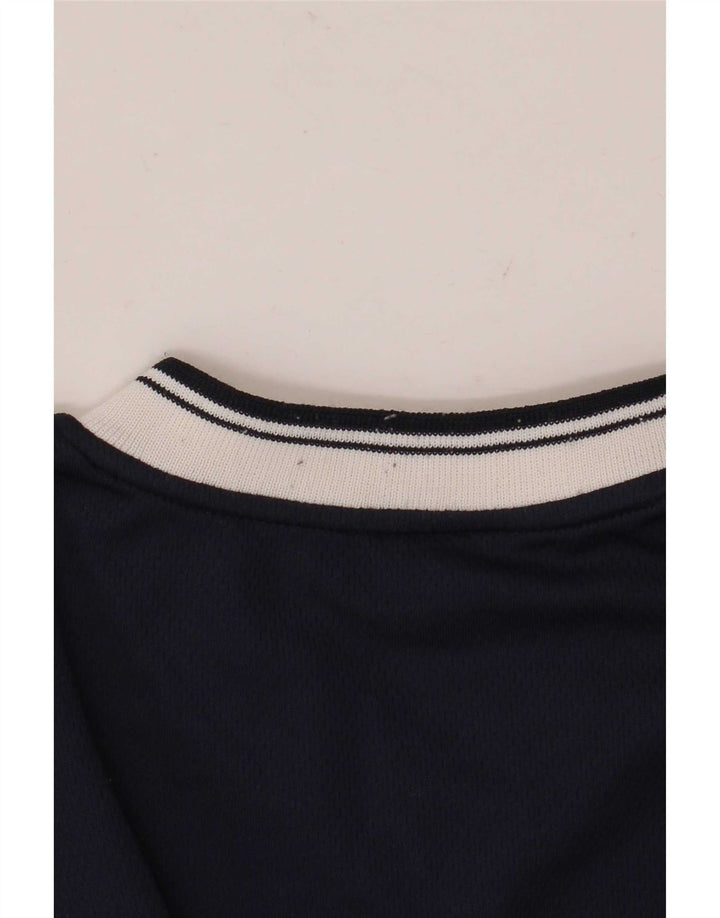 Fila Herre T-shirt Top Small Navy Blue Colourblock Polyester