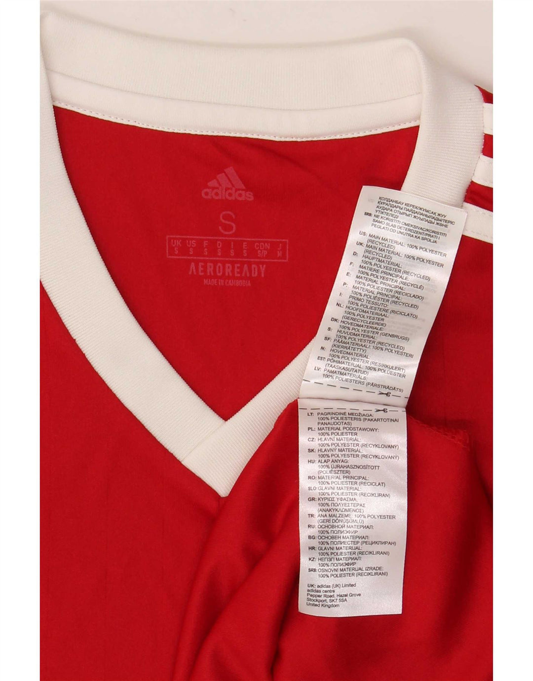 Adidas Herre Aeroready T-Shirt Top Lille Rød Polyester