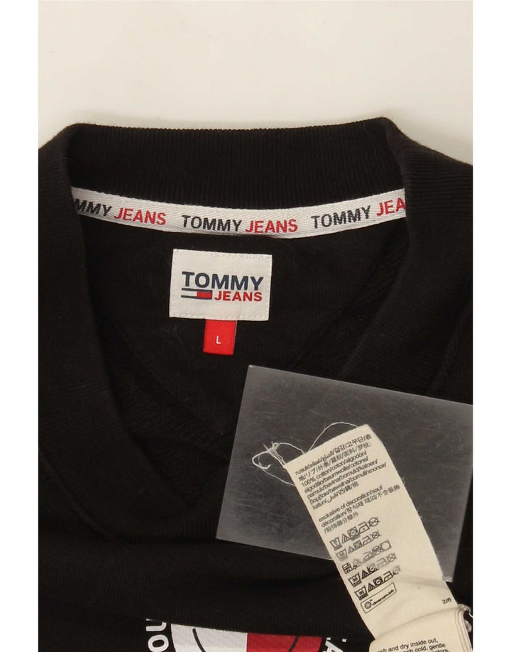Tommy Hilfiger Herre Grafisk Sweatshirt Jumper Stor Sort Bomuld