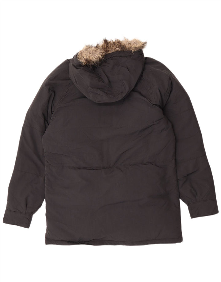 Levi's Herre hættepolstret jakke UK 38 Medium Sort Polyamid