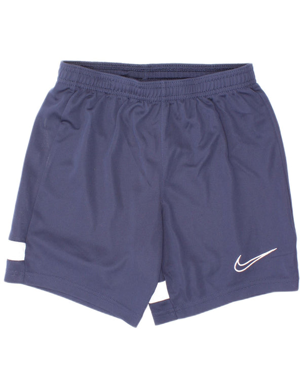 Nike Boys Dri Fit Sportshorts 8-9 år Small Navy Blue Colourblock
