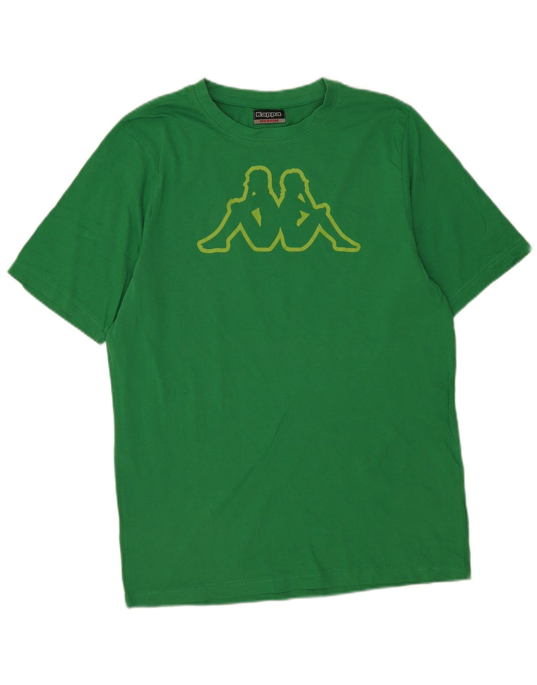 Kappa Herre Grafisk T-Shirt Top Medium Grøn Bomuld
