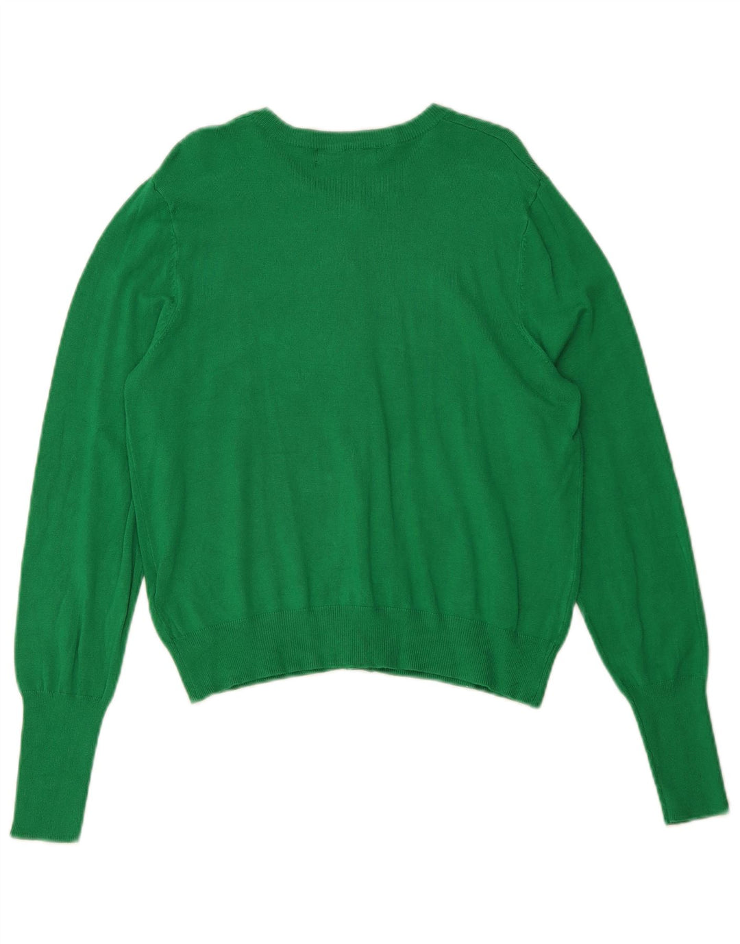 Marks & Spencer Dame Crop Cardigan Sweater UK 12 Medium Green Viscose