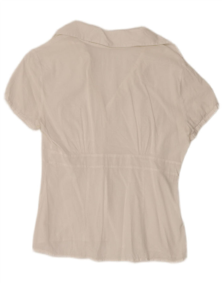Benetton kortærmet skjorte til kvinder UK 12 Medium White