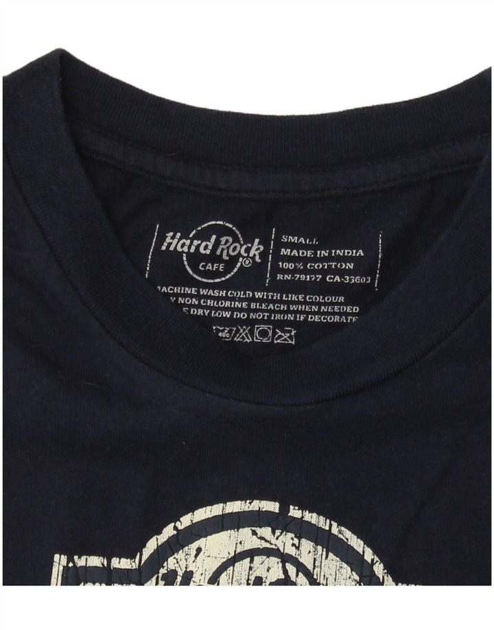 Hard Rock Cafe Herre Amsterdam Grafisk T-Shirt Top Lille Marineblå Bomuld