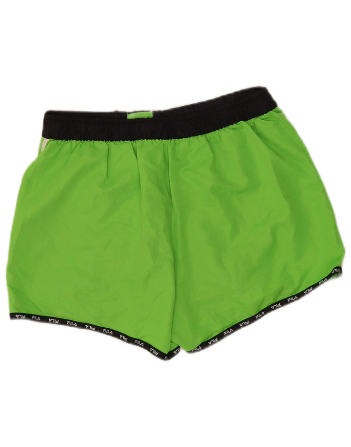 Fila Kvinders Grafiske Badeshorts UK 14 Large Grøn Polyester