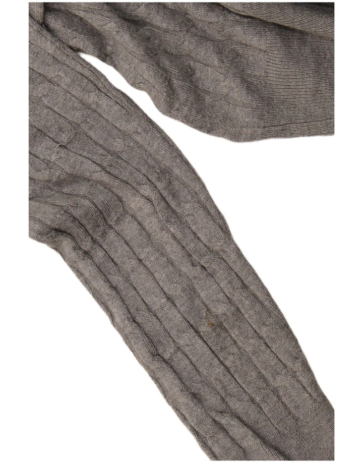 Zara Herre sweater med rund hals, mellemgrå viskose