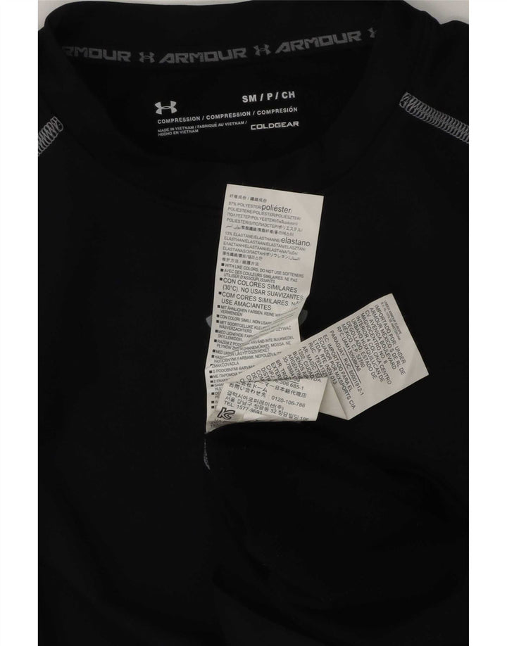 Under Armour Herre Cold Gear Grafisk Top Langærmet Lille Sort Polyester