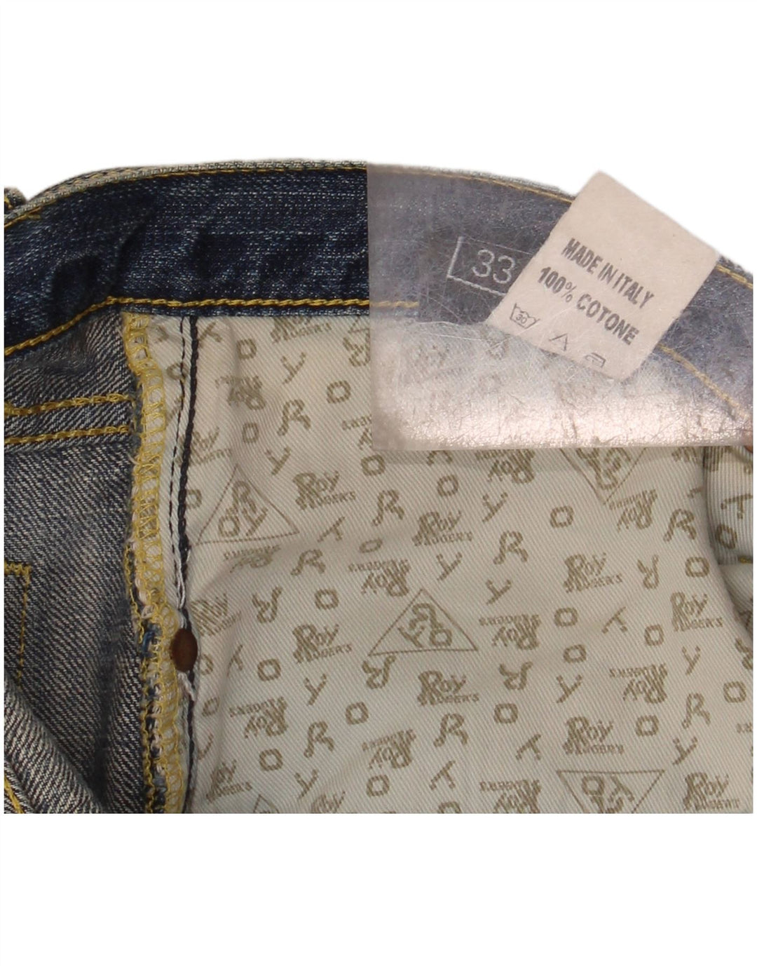 ROY ROGERS Herre De Luxe Straight Jeans W33 L36 Blå Bomuld