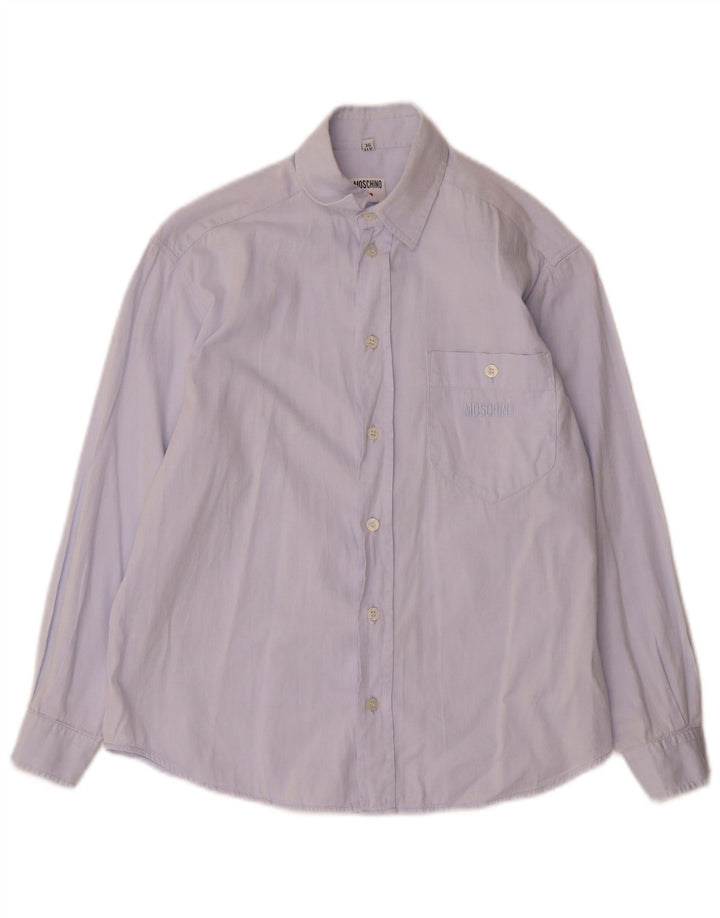 MOSCHINO Boys Shirt 10-11 Years Blue Striped