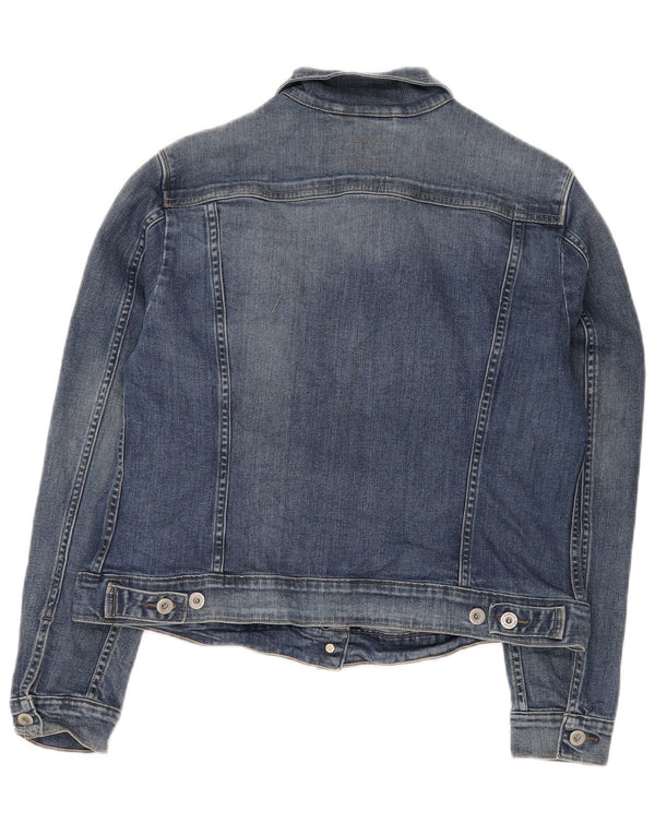 LEVI'S Dame Crop denimjakke UK 18 XL Blå Bomuld