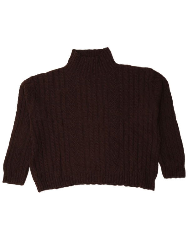 Marks & Spencer Dame Turtle Neck Jumper Sweater UK 16 Large Brown