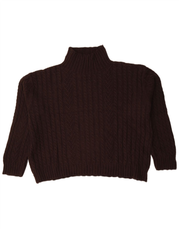 Marks & Spencer Dame Turtle Neck Jumper Sweater UK 16 Large Brown