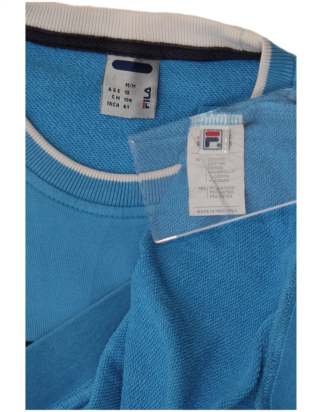 Fila Girls Graphic Sweatshirt Jumper 11-12 år Medium Blå Bomuld