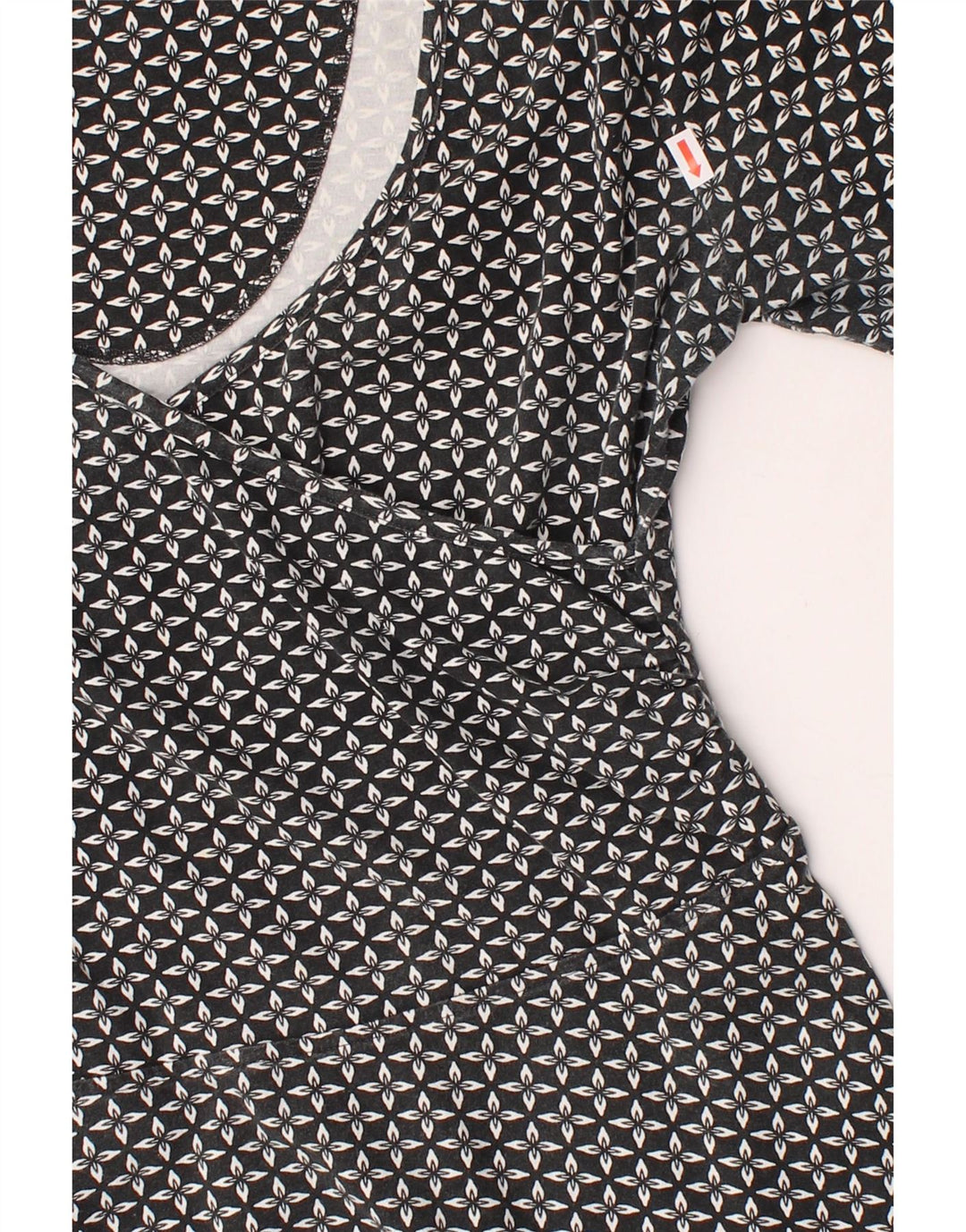 IZOD Womens Maxi Dress UK 12 Medium Black Floral Cotton Vintage Izod and Second-Hand Izod from Messina Hembry 