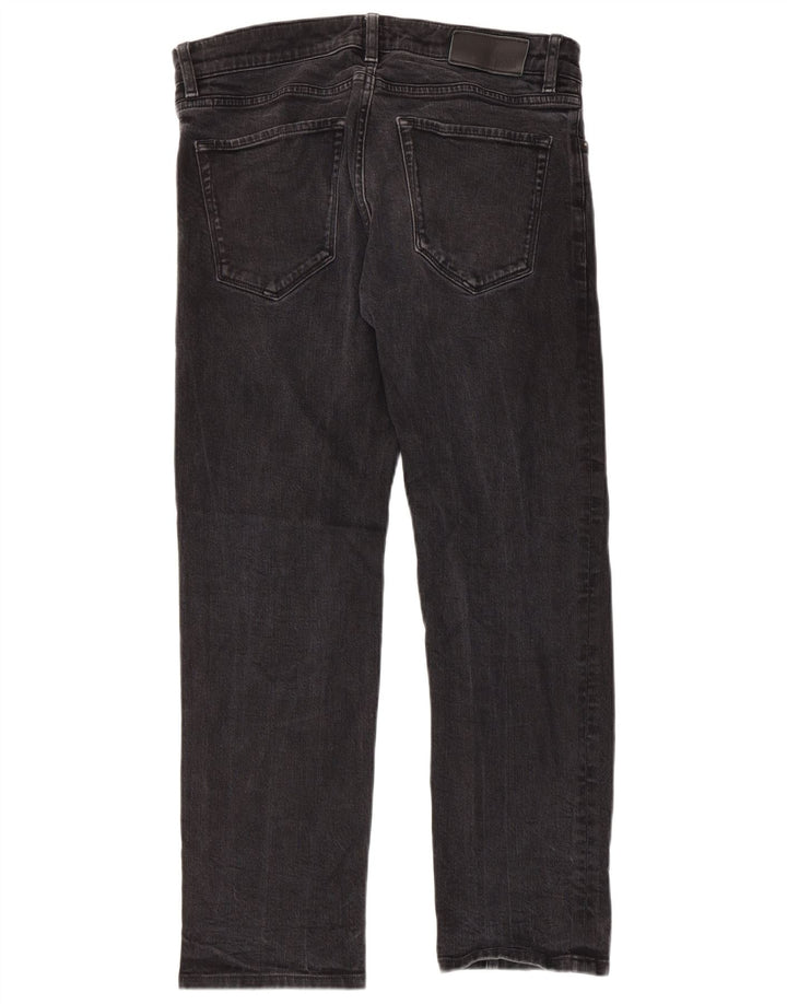 Hugo Boss Straight Jeans til mænd W32 L27 Grå bomuld