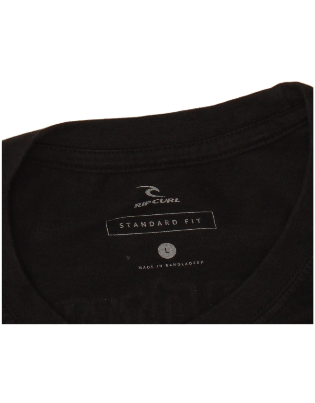 Rip Curl Herre Standard Fit Grafisk T-Shirt Top Stor Sort