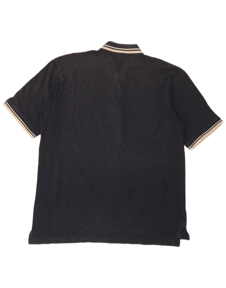 Sergio Tacchini herre poloshirt stor sort stribet