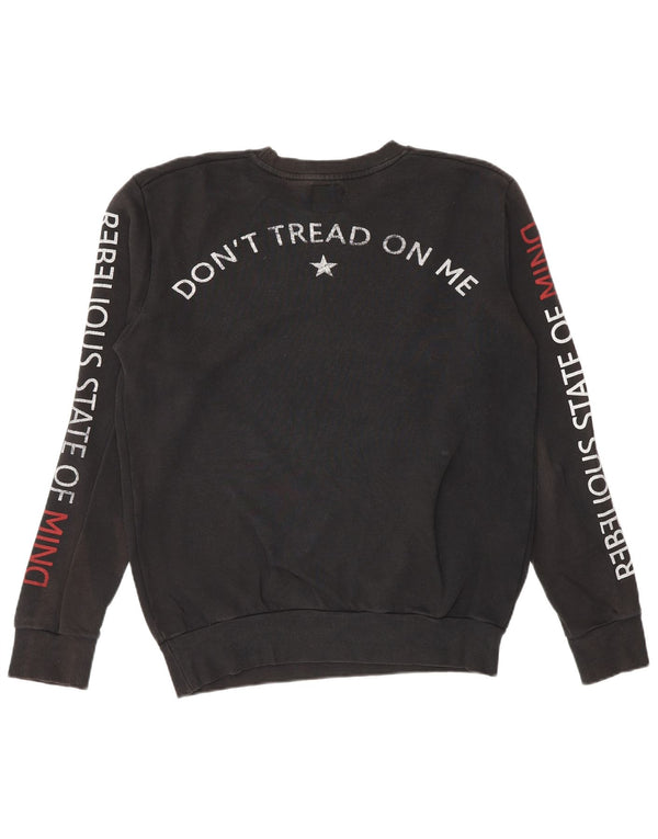 Zara Mens Graphic Sweatshirt Jumper Small Black