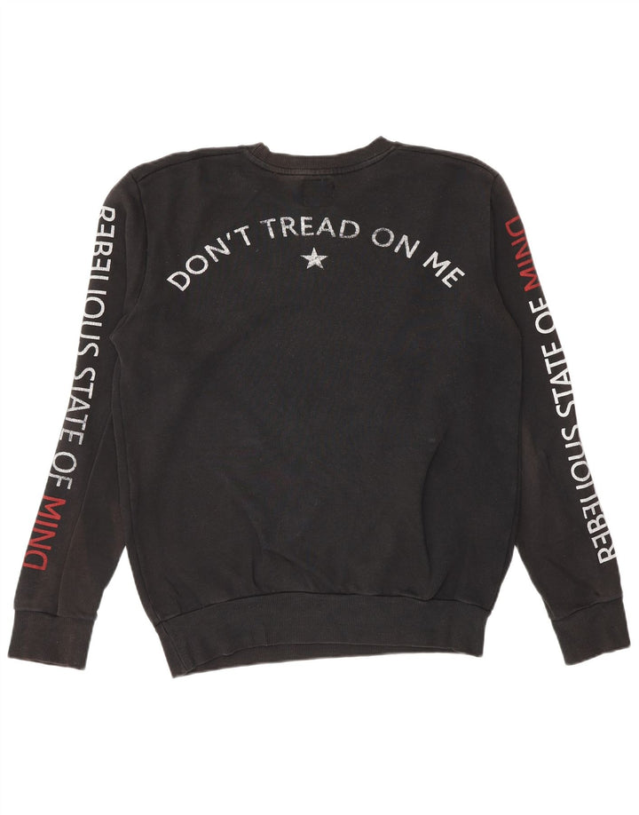 Zara Herre grafisk sweatshirt jumper lille sort