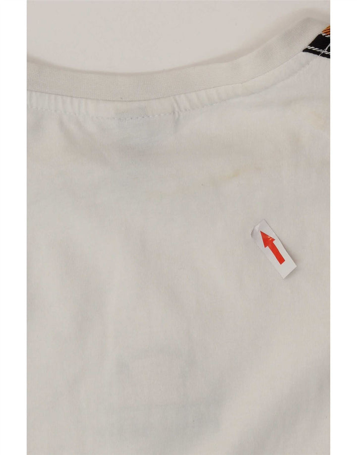Ellesse Herre Grafisk T-Shirt Top Stor Hvid Colourblock Bomuld