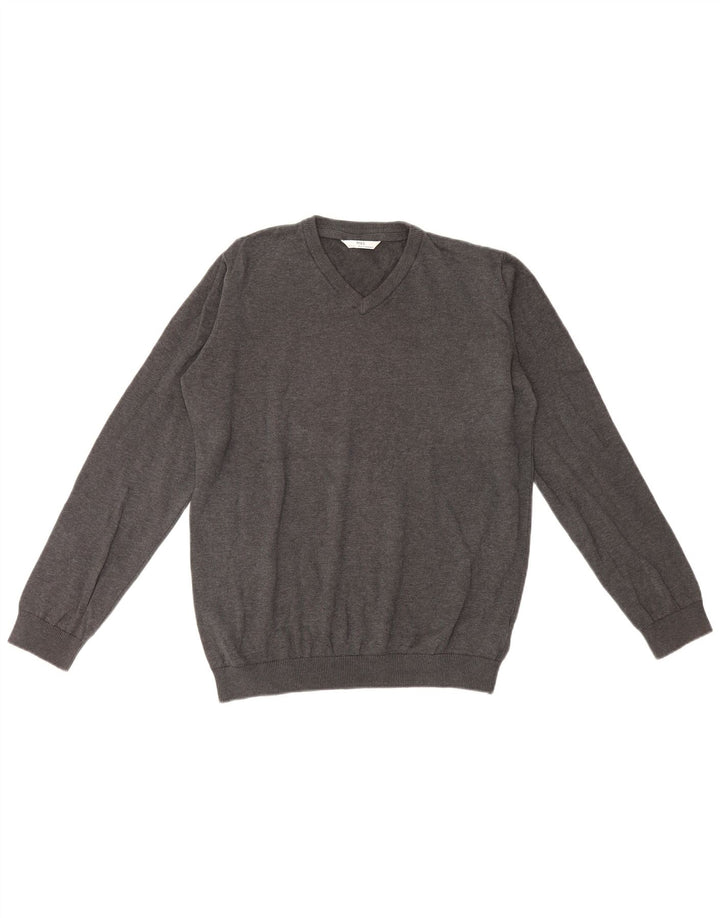 Marks & Spencer Boys V-hals sweater 15-16 år Grå bomuld