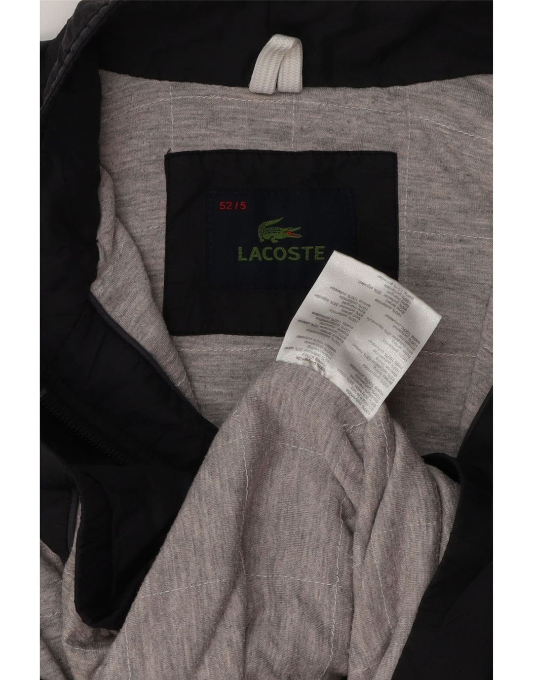 LACOSTE Bomberjakke til mænd str. 5 Large Sort polyamid