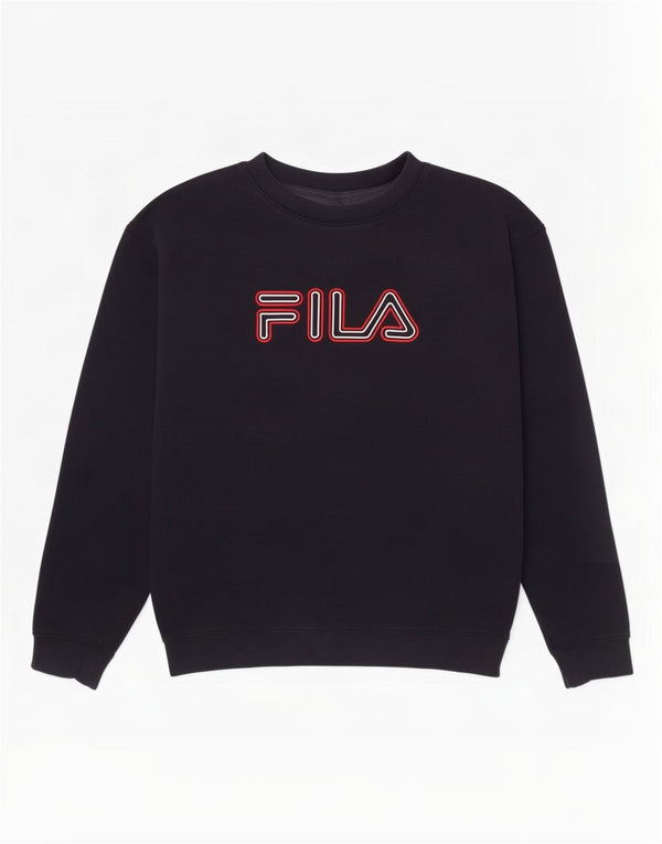 Fila Mens Graphic Sweatshirt Jumper Large Navy Blue Cotton