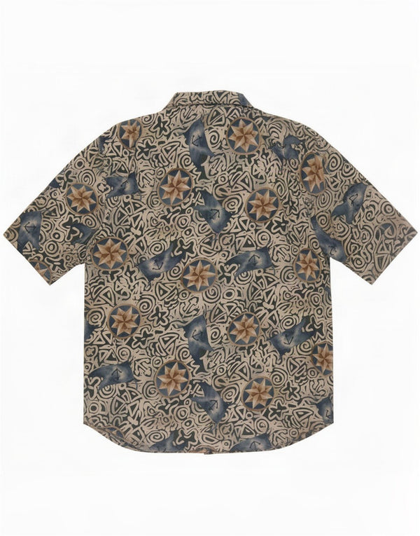 Messori Mens Short Sleeve Shirt XL Blue Floral