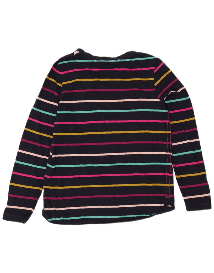 WHITE STUFF Dame Top Langærmet UK 14 Large Navy Blue Stribet