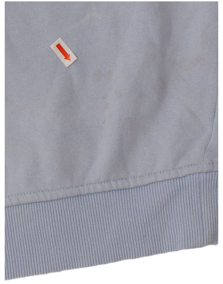 FILA Grafisk sweatshirt til kvinder UK 14 Medium Blue Colourblock Bomuld