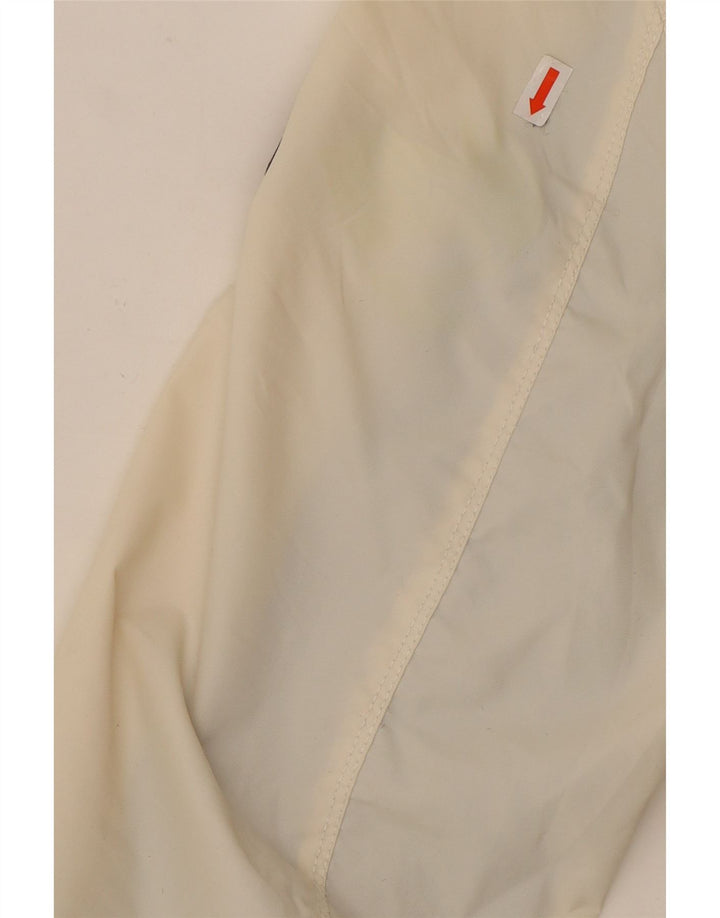 REFRIGIWEAR Womens Bomber Jacket UK 14 Medium Off White Colourblock Nylon Vintage Refrigiwear and Second-Hand Refrigiwear from Messina Hembry 