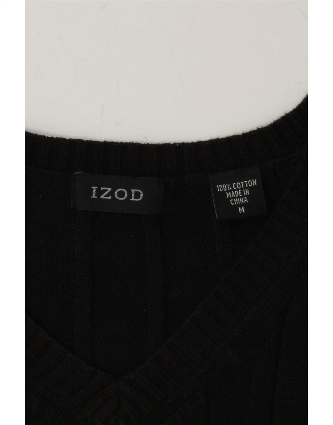 IZOD Mens Vest Tank Top Medium Black Cotton Vintage Izod and Second-Hand Izod from Messina Hembry 