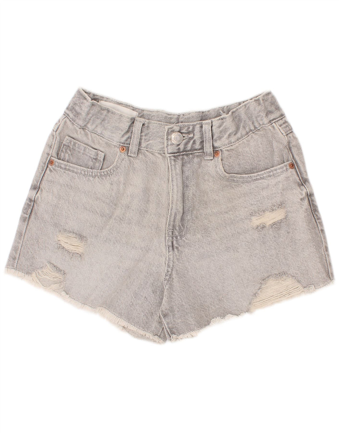 Zara Piger Distressed Denim Shorts 11-12 år W24 Grå