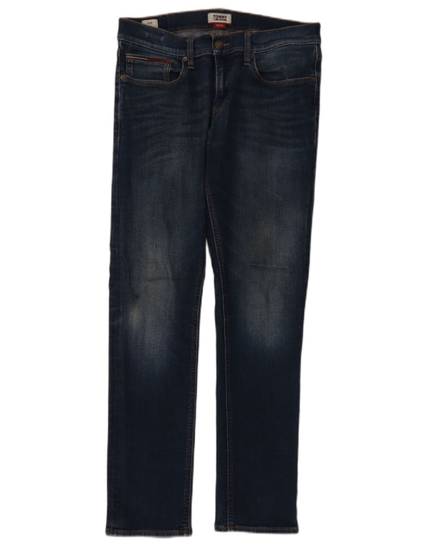 Tommy Hilfiger Herre Slim Jeans W34 L32 Marineblå Bomuld
