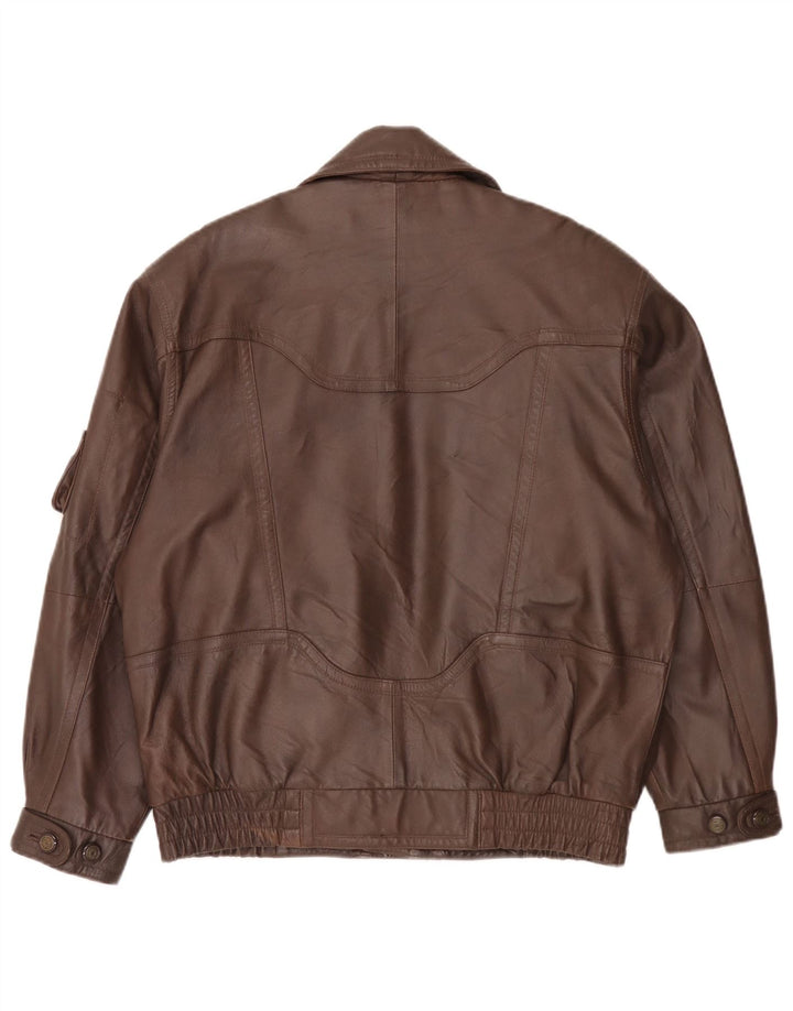 Vintage herre læderjakke IT 48 Medium Brun
