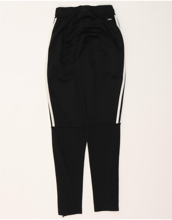 Adidas Womens Climalite træningsdragt bukser UK 4 XS sort stribet polyester