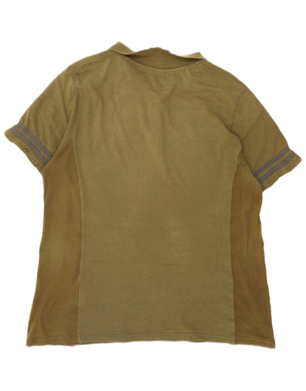 Asics Mens Polo Shirt XL Khaki Cotton