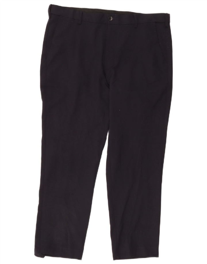 Marks & Spencer Herre Regular Fit Chinobukser W36 L27 Marineblå polyester