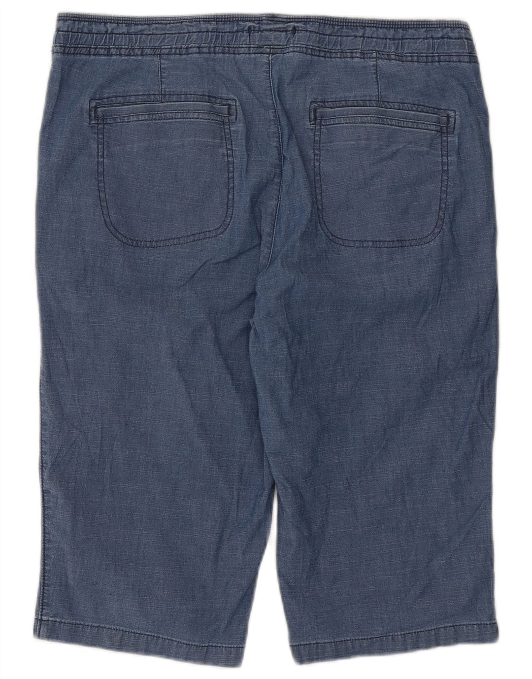 Lee kvinders afslappet pasform mellemhøje bermudashorts UK 16 2XL W38 blå bomuld