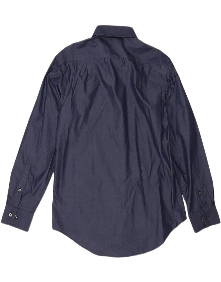 Calvin Klein Herre Slim Fit Skjorte Large Navy Blue