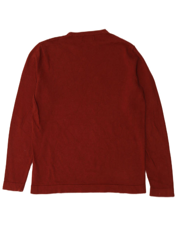 Jack & Jones herre sweater med rund hals, medium rød bomuld