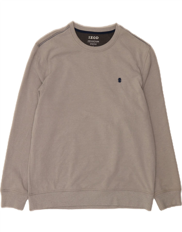 IZOD Mens Sweatshirt Jumper Large Grey Cotton Vintage Izod and Second-Hand Izod from Messina Hembry 