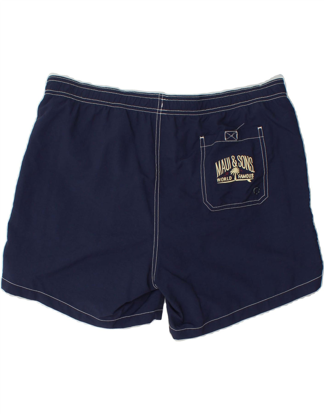 MAUI AND SONS Mens Swimming Shorts 2XL Navy Blue Polyamide Vintage Maui and Sons and Second-Hand Maui and Sons from Messina Hembry 