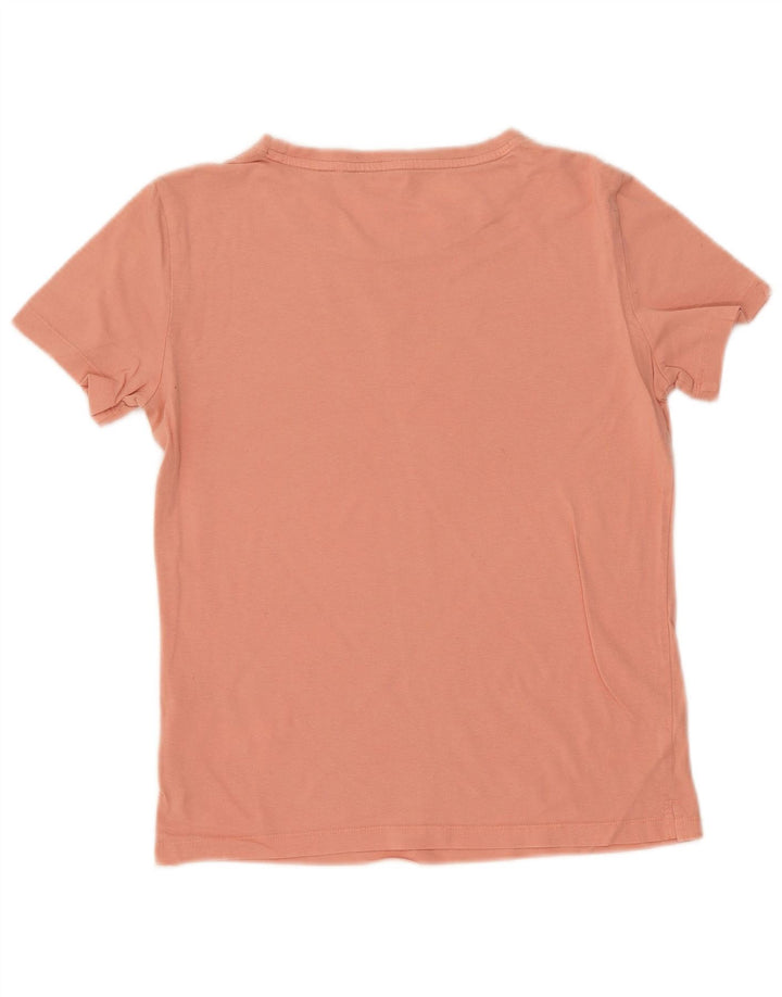 GUESS Grafisk T-shirt top til kvinder UK 10 Small Pink Bomuld
