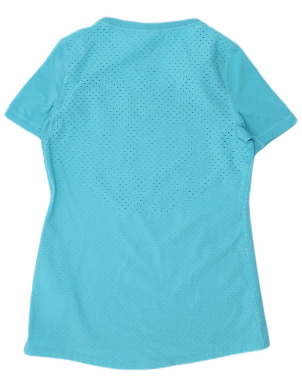 Nike piger grafisk t-shirt top 6-7 år XS blå polyester